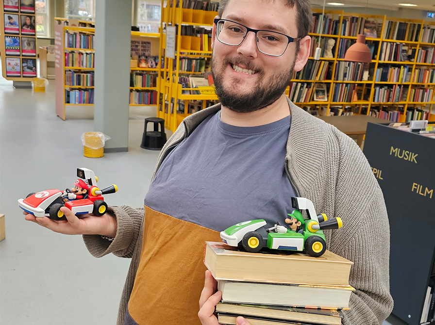 Mario Kart i Biblioteksrummet